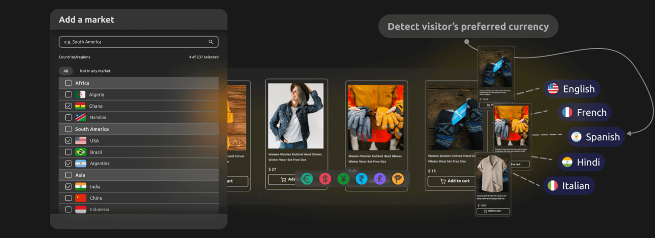 Multi-Language & Currency Support